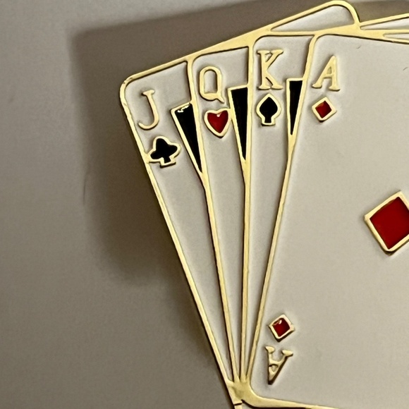 Poker Playing Cards Blip Hat Pin Pins Streetwear Hats Bag Fitted New Era White - Picture 2 of 6